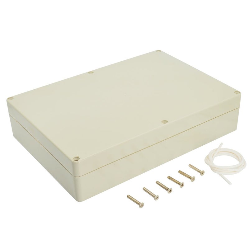LeMotech Waterproof Dustproof IP65 ABS Plastic Junction Box Universal Electric Project Enclosure Pale Gray 10.4 x 7.2 x 2.4 inch (263 x 182 x 60 mm) - Image 1